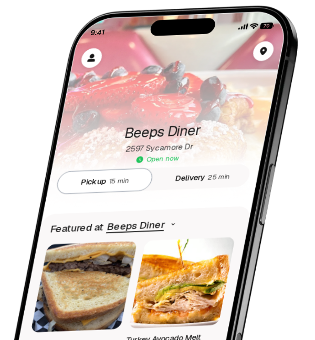 Beeps Diner app preview